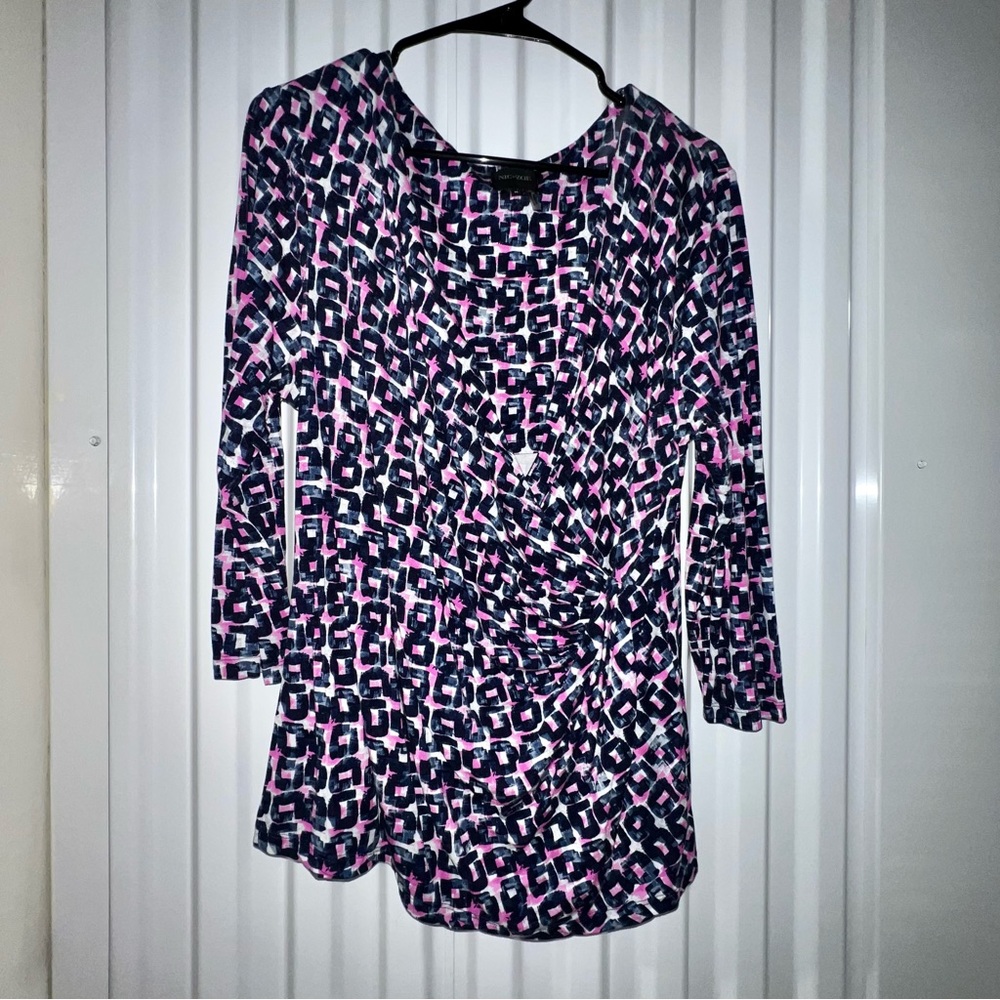 NIC+ZOE women’s blouse Size XL - Funky Pattern - Excellent Condition